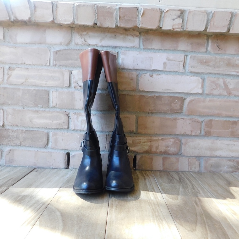 St. John's Bay Womens Douglas Riding Boots Block Heel Size: 7 1/2M